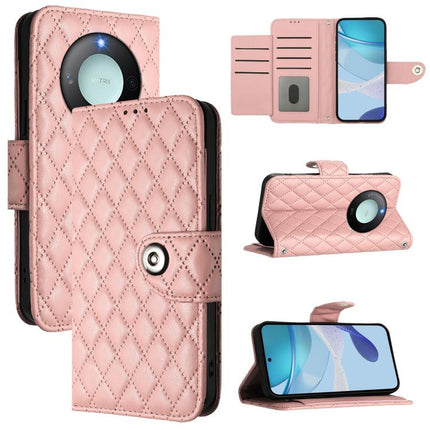 Rhombic Texture Flip Leather Phone Case with Lanyard, For Honor X8c 4G Global, For Honor GT, For Honor X9c Smart 5G Global, For Honor 300 Pro 5G / 300 Ultra