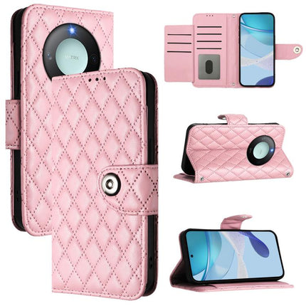 Rhombic Texture Flip Leather Phone Case with Lanyard, For Honor X8c 4G Global, For Honor GT, For Honor X9c Smart 5G Global, For Honor 300 Pro 5G / 300 Ultra