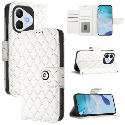 Rhombic Texture Flip Leather Phone Case with Lanyard, For Honor Power 5G, For Honor Play 60 5G, For Honor 400 Lite Global, For Honor 400 Global 156.5mm