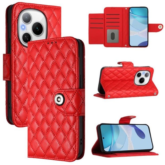 Rhombic Texture Flip Leather Phone Case with Lanyard, For Honor Power 5G, For Honor Play 60 5G, For Honor 400 Lite Global, For Honor 400 Global 156.5mm