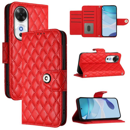Rhombic Texture Flip Leather Phone Case with Lanyard, For Honor Power 5G, For Honor Play 60 5G, For Honor 400 Lite Global, For Honor 400 Global 156.5mm