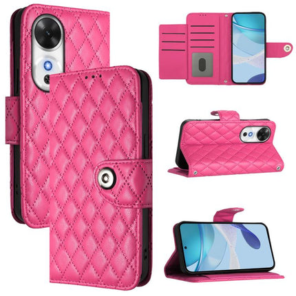 Rhombic Texture Flip Leather Phone Case with Lanyard, For Honor Power 5G, For Honor Play 60 5G, For Honor 400 Lite Global, For Honor 400 Global 156.5mm