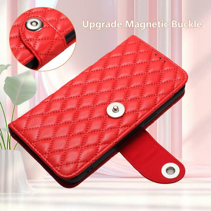Rhombic Texture Flip Leather Phone Case with Lanyard, For Honor Play 70 Plus, For Honor X5c Plus, For Honor X6c 4G, For Honor 400 Pro 5G 160.8mm Global