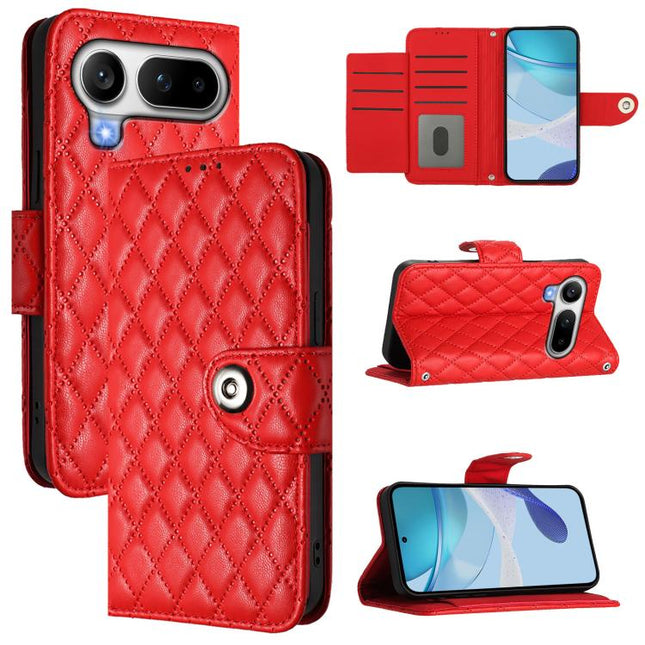 Rhombic Texture Flip Leather Phone Case with Lanyard, For Honor Magic8 Pro Air 5G, For Honor X8d 4G, For Honor Magic8 Pro, For Honor Magic8
