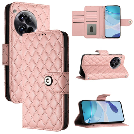 Rhombic Texture Flip Leather Phone Case with Lanyard, For OnePlus 12R, For OnePlus 12 5G Global, For OnePlus CE 3 Lite 5G / Nord N30, For OnePlus Nord CE3