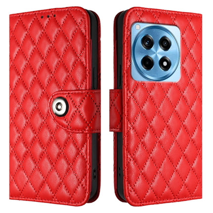 Rhombic Texture Flip Leather Phone Case with Lanyard, For OnePlus 12R, For OnePlus 12 5G Global, For OnePlus CE 3 Lite 5G / Nord N30, For OnePlus Nord CE3