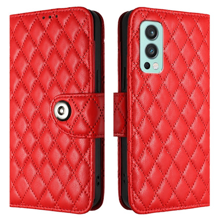 Rhombic Texture Flip Leather Phone Case with Lanyard, For OnePlus Nord 2 5G, For OnePlus 9 Pro, For OnePlus 9, For OnePlus Nord N10 5G