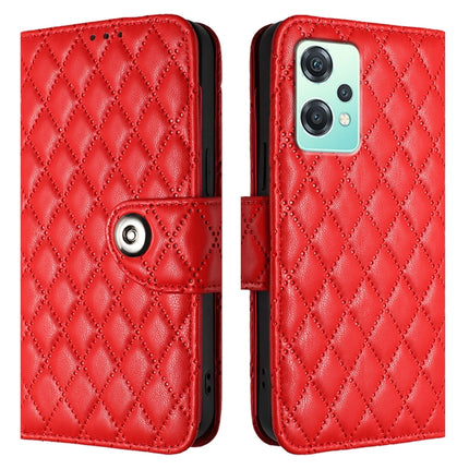 Rhombic Texture Flip Leather Phone Case with Lanyard, For OnePlus Nord CE 2 Lite 5G, For OnePlus Nord 2 Lite, For OnePlus Nord CE4, For OnePlus Nord N30 SE