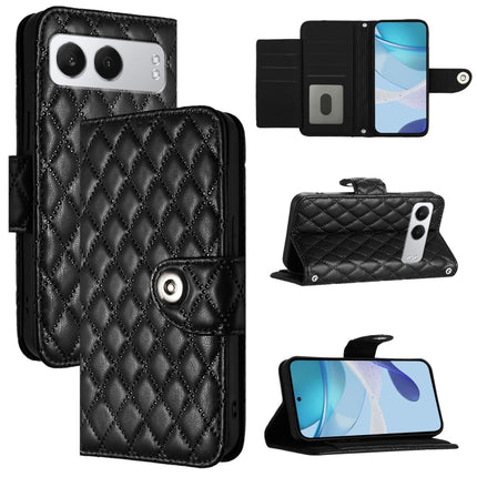 Rhombic Texture Flip Leather Phone Case with Lanyard, For OnePlus 13R / Ace 5 Pro 5G, For OnePlus Nord 4 5G, For OnePlus Nord 4 5G Global, For OnePlus Nord CE4 Lite