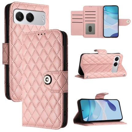 Rhombic Texture Flip Leather Phone Case with Lanyard, For OnePlus 13R / Ace 5 Pro 5G, For OnePlus Nord 4 5G, For OnePlus Nord 4 5G Global, For OnePlus Nord CE4 Lite