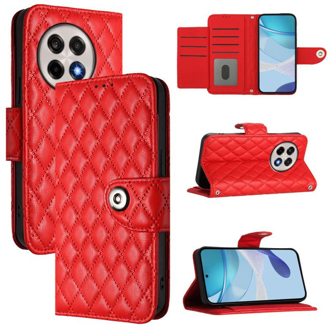 Rhombic Texture Flip Leather Phone Case with Lanyard, For OnePlus 13R / Ace 5 Pro 5G, For OnePlus Nord 4 5G, For OnePlus Nord 4 5G Global, For OnePlus Nord CE4 Lite