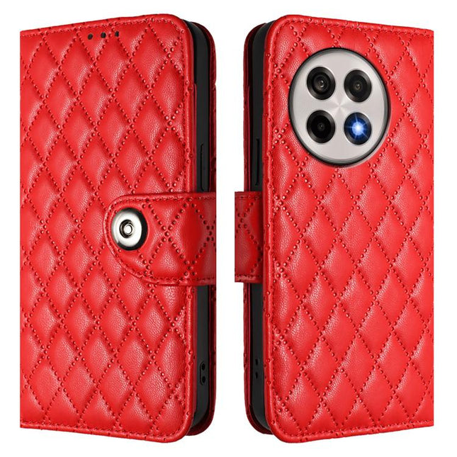 Rhombic Texture Flip Leather Phone Case with Lanyard, For OnePlus 13R / Ace 5 Pro 5G, For OnePlus Nord 4 5G, For OnePlus Nord 4 5G Global, For OnePlus Nord CE4 Lite