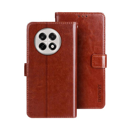 idewei Crazy Horse Texture Leather Phone Case, For OnePlus 13R, For OnePlus 12R, For OnePlus 12