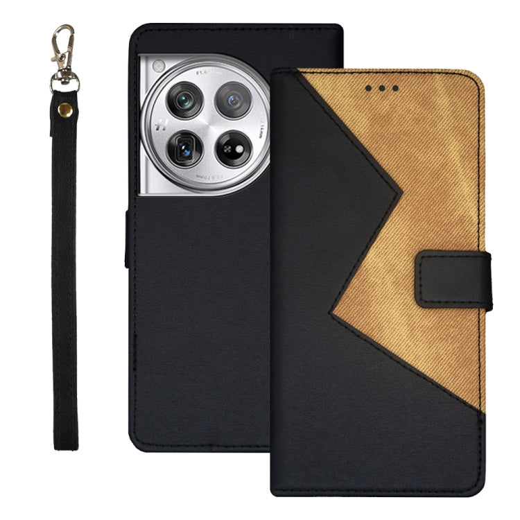 idewei Two-color Splicing Leather Phone Case, For OnePlus 13R, For OnePlus 12R, For OnePlus 12