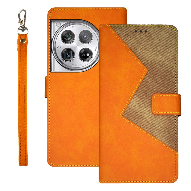 idewei Two-color Splicing Leather Phone Case, For OnePlus 13R, For OnePlus 12R, For OnePlus 12
