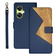 idewei Two-color Splicing Leather Phone Case, For OnePlus Nord CE 3 Lite