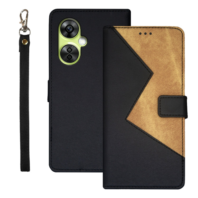 idewei Two-color Splicing Leather Phone Case, For OnePlus Nord CE 3 Lite