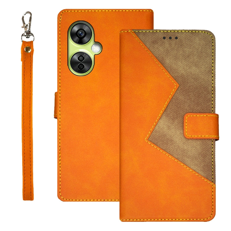 idewei Two-color Splicing Leather Phone Case, For OnePlus Nord CE 3 Lite