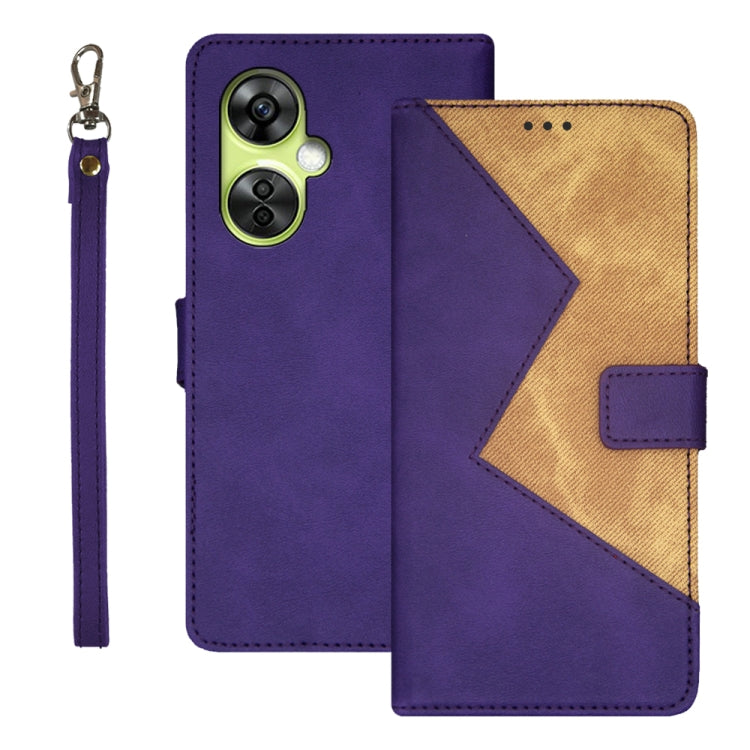 idewei Two-color Splicing Leather Phone Case, For OnePlus Nord CE 3 Lite