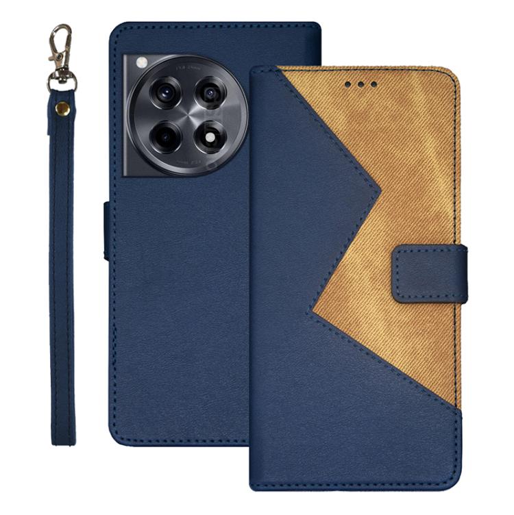 idewei Two-color Splicing Leather Phone Case, For OnePlus 13R, For OnePlus 12R, For OnePlus 12