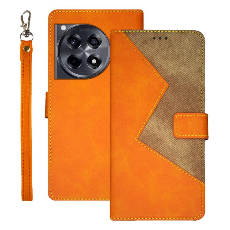 idewei Two-color Splicing Leather Phone Case, For OnePlus 13R, For OnePlus 12R, For OnePlus 12
