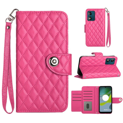 Rhombic Texture Flip Leather Phone Case with Lanyard, For Motorola Moto E13, For Motorola Moto G73, For Motorola Edge+ 2023, For Motorola Moto G 5G 2023