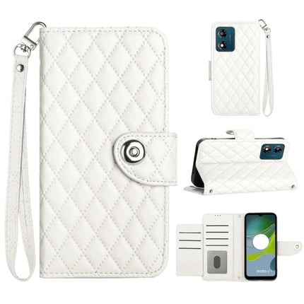 Rhombic Texture Flip Leather Phone Case with Lanyard, For Motorola Moto E13, For Motorola Moto G73, For Motorola Edge+ 2023, For Motorola Moto G 5G 2023