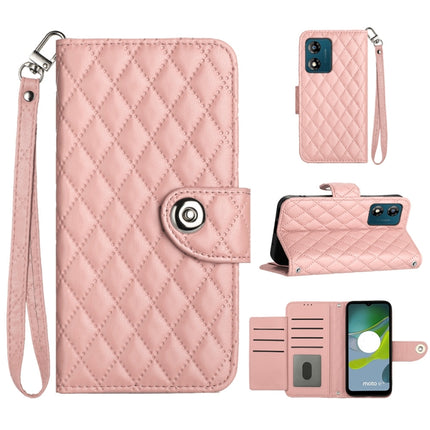 Rhombic Texture Flip Leather Phone Case with Lanyard, For Motorola Moto E13, For Motorola Moto G73, For Motorola Edge+ 2023, For Motorola Moto G 5G 2023