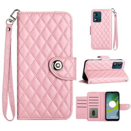 Rhombic Texture Flip Leather Phone Case with Lanyard, For Motorola Moto E13, For Motorola Moto G73, For Motorola Edge+ 2023, For Motorola Moto G 5G 2023