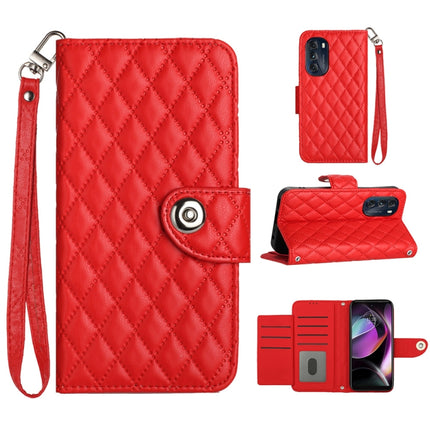 Rhombic Texture Flip Leather Phone Case with Lanyard, For Motorola Edge 30, For Motorola Moto G 5G 2022, For Motorola Edge X30, For Motorola Edge 30 Pro / Edge+ 2022