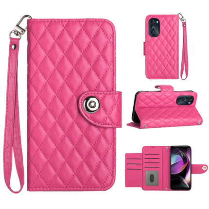Rhombic Texture Flip Leather Phone Case with Lanyard, For Motorola Edge 30, For Motorola Moto G 5G 2022, For Motorola Edge X30, For Motorola Edge 30 Pro / Edge+ 2022