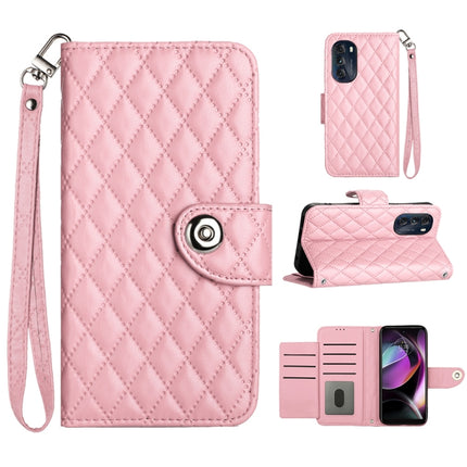 Rhombic Texture Flip Leather Phone Case with Lanyard, For Motorola Edge 30, For Motorola Moto G 5G 2022, For Motorola Edge X30, For Motorola Edge 30 Pro / Edge+ 2022