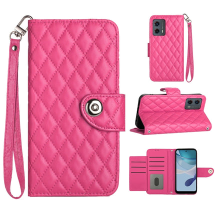 Rhombic Texture Flip Leather Phone Case with Lanyard, For Motorola Moto E13, For Motorola Moto G73, For Motorola Edge+ 2023, For Motorola Moto G 5G 2023