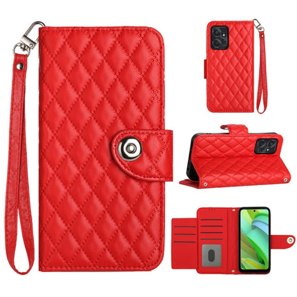 Rhombic Texture Flip Leather Phone Case with Lanyard, For Motorola Edge 40, For Motorola Moto G Power 2023, For Motorola Moto G Stylus 5G 2023, For Motorola Moto G53 / G23 / G13