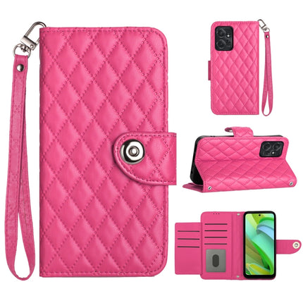 Rhombic Texture Flip Leather Phone Case with Lanyard, For Motorola Edge 40, For Motorola Moto G Power 2023, For Motorola Moto G Stylus 5G 2023, For Motorola Moto G53 / G23 / G13