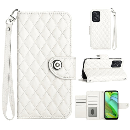 Rhombic Texture Flip Leather Phone Case with Lanyard, For Motorola Edge 40, For Motorola Moto G Power 2023, For Motorola Moto G Stylus 5G 2023, For Motorola Moto G53 / G23 / G13