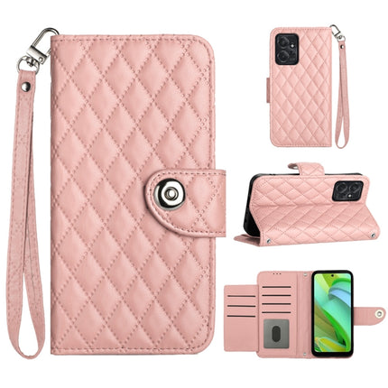 Rhombic Texture Flip Leather Phone Case with Lanyard, For Motorola Edge 40, For Motorola Moto G Power 2023, For Motorola Moto G Stylus 5G 2023, For Motorola Moto G53 / G23 / G13