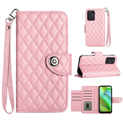 Rhombic Texture Flip Leather Phone Case with Lanyard, For Motorola Edge 40, For Motorola Moto G Power 2023, For Motorola Moto G Stylus 5G 2023, For Motorola Moto G53 / G23 / G13