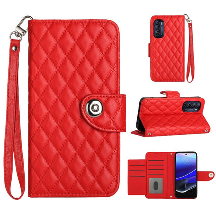 Rhombic Texture Flip Leather Phone Case with Lanyard, For Motorola Edge S30 / Moto G200 5G, For Motorola Moto G Stylus 5G 2022, For Motorola Moto G Stylus 4G 2022, For Motorola Moto E20 / E30 / E40