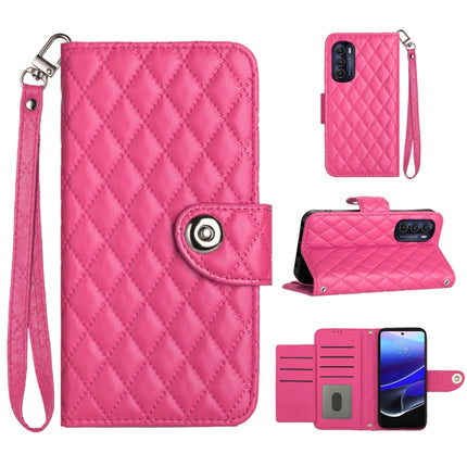 Rhombic Texture Flip Leather Phone Case with Lanyard, For Motorola Edge S30 / Moto G200 5G, For Motorola Moto G Stylus 5G 2022, For Motorola Moto G Stylus 4G 2022, For Motorola Moto E20 / E30 / E40