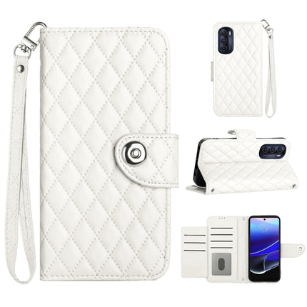 Rhombic Texture Flip Leather Phone Case with Lanyard, For Motorola Edge S30 / Moto G200 5G, For Motorola Moto G Stylus 5G 2022, For Motorola Moto G Stylus 4G 2022, For Motorola Moto E20 / E30 / E40