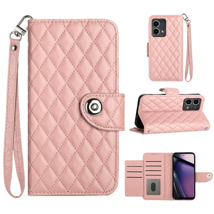 Rhombic Texture Flip Leather Phone Case with Lanyard, For Motorola Edge 40, For Motorola Moto G Power 2023, For Motorola Moto G Stylus 5G 2023, For Motorola Moto G53 / G23 / G13