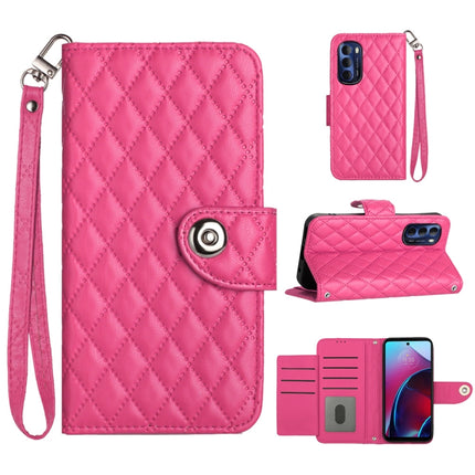 Rhombic Texture Flip Leather Phone Case with Lanyard, For Motorola Edge S30 / Moto G200 5G, For Motorola Moto G Stylus 5G 2022, For Motorola Moto G Stylus 4G 2022, For Motorola Moto E20 / E30 / E40