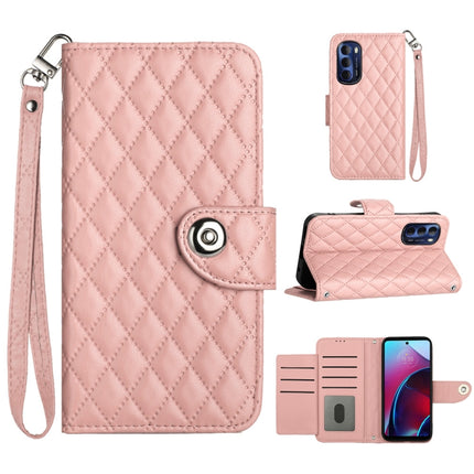 Rhombic Texture Flip Leather Phone Case with Lanyard, For Motorola Edge S30 / Moto G200 5G, For Motorola Moto G Stylus 5G 2022, For Motorola Moto G Stylus 4G 2022, For Motorola Moto E20 / E30 / E40