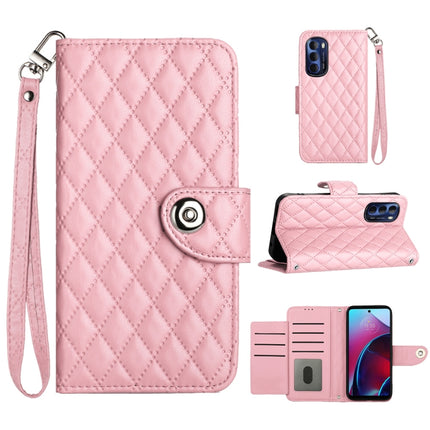 Rhombic Texture Flip Leather Phone Case with Lanyard, For Motorola Edge S30 / Moto G200 5G, For Motorola Moto G Stylus 5G 2022, For Motorola Moto G Stylus 4G 2022, For Motorola Moto E20 / E30 / E40