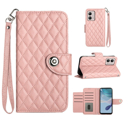 Rhombic Texture Flip Leather Phone Case with Lanyard, For Motorola Edge 40, For Motorola Moto G Power 2023, For Motorola Moto G Stylus 5G 2023, For Motorola Moto G53 / G23 / G13
