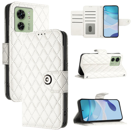 Rhombic Texture Flip Leather Phone Case with Lanyard, For Motorola Edge 40, For Motorola Moto G Power 2023, For Motorola Moto G Stylus 5G 2023, For Motorola Moto G53 / G23 / G13