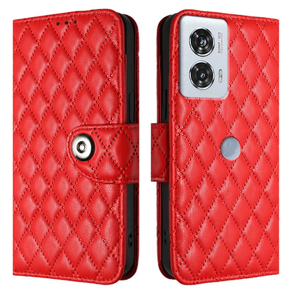 Rhombic Texture Flip Leather Phone Case with Lanyard, For Motorola Edge 50 Fusion, For Motorola Moto G24 Power India, For Motorola Moto G Play 5G 2024, For Motorola Moto G 5G 2024 Global