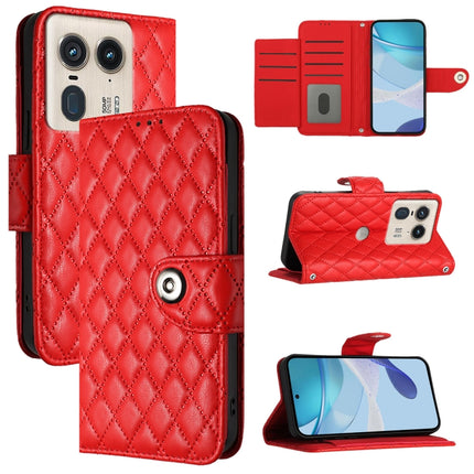 Rhombic Texture Flip Leather Phone Case with Lanyard, For Motorola Moto G85, For Motorola Edge 2024, For Motorola Edge 50 Ultra, For Motorola Edge 50 Pro