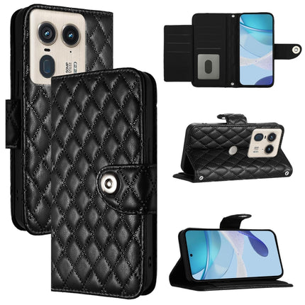 Rhombic Texture Flip Leather Phone Case with Lanyard, For Motorola Moto G85, For Motorola Edge 2024, For Motorola Edge 50 Ultra, For Motorola Edge 50 Pro